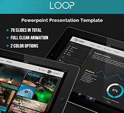 PPT模板－业务数据循环演示(平板电脑专用)：Loop Presentation